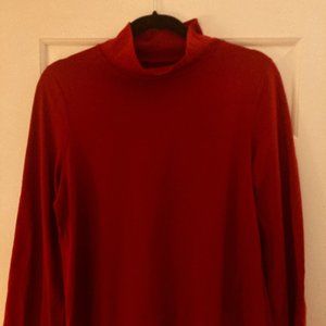 Madewell Wide Sleeve Turtleneck Bright Garnet